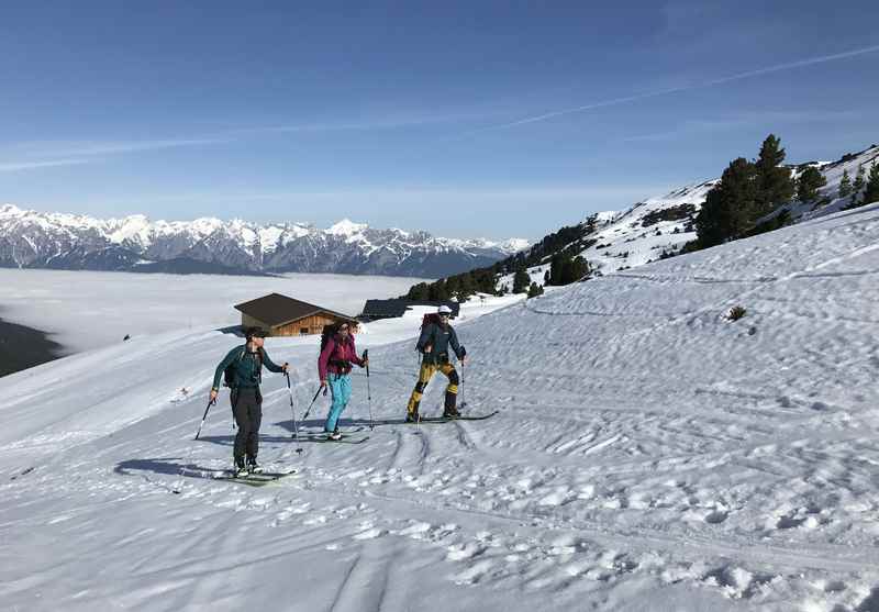 Dann wunderschön in der Sonne. Auf dem Weg zum Gipfel des hohen Kopf, hinten das Karwendel 