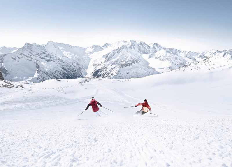 Skigebiet Tux:  Zum Skifahren nach Tux oder Hintertux auf den Gletscher, bekanntes Skigebiet im Zillertal, Foto TVB