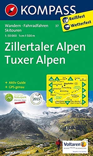 Die Tuxer Alpen Karte