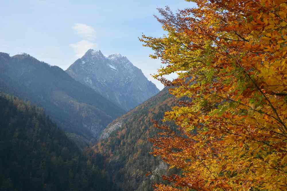 Vomper Loch wandern - eine farbenreiche Herbstwanderung