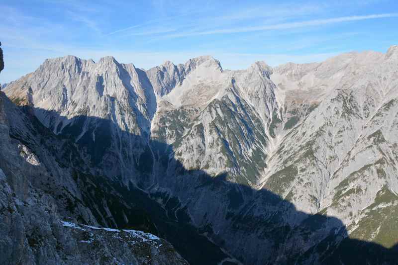 Das Vomperloch im Karwendel von oben gesehen