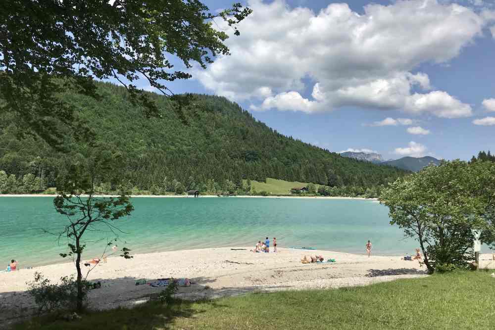 Im Walchensee baden - Karibikflair in Bayern 