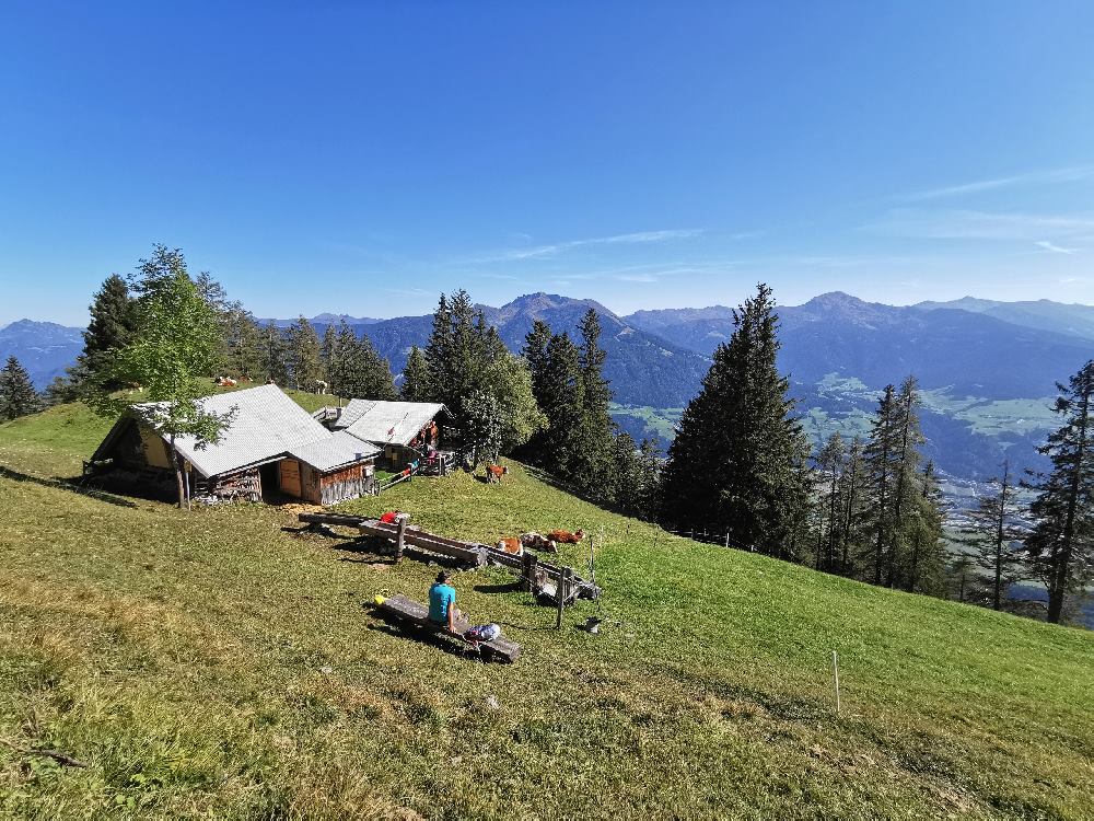 Ausblick bei der Waldhorbalm im Karwendel