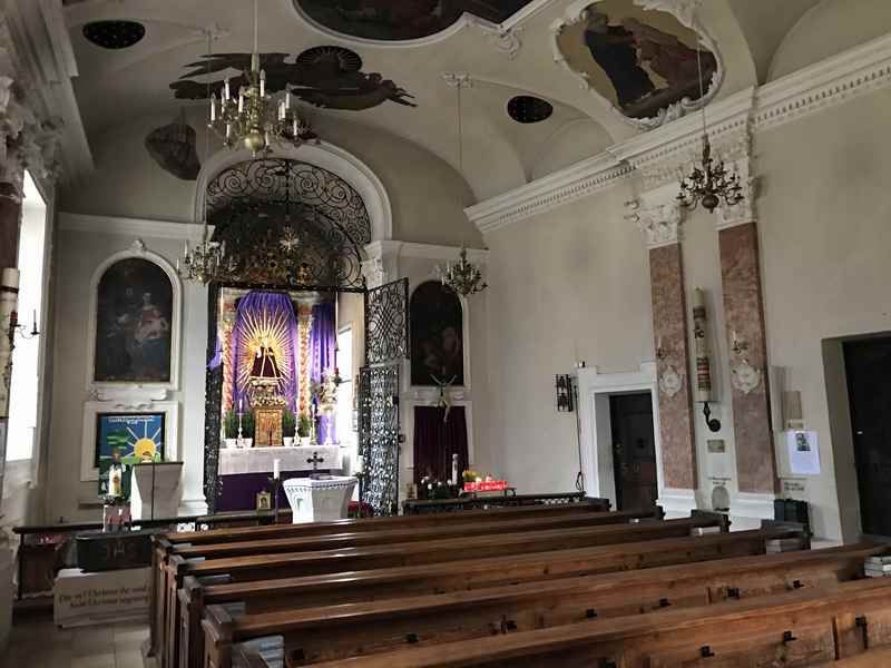 Ganz oben im Turm: Die Wallfahrtskirche Mariastein mit dem Gnadenbild