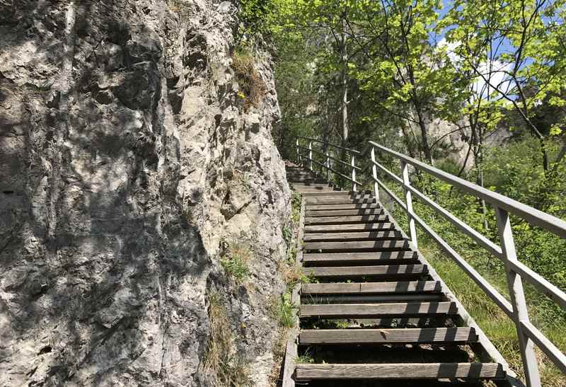 Auf dem Wandersteig zur Ehnbachklamm im Karwendel