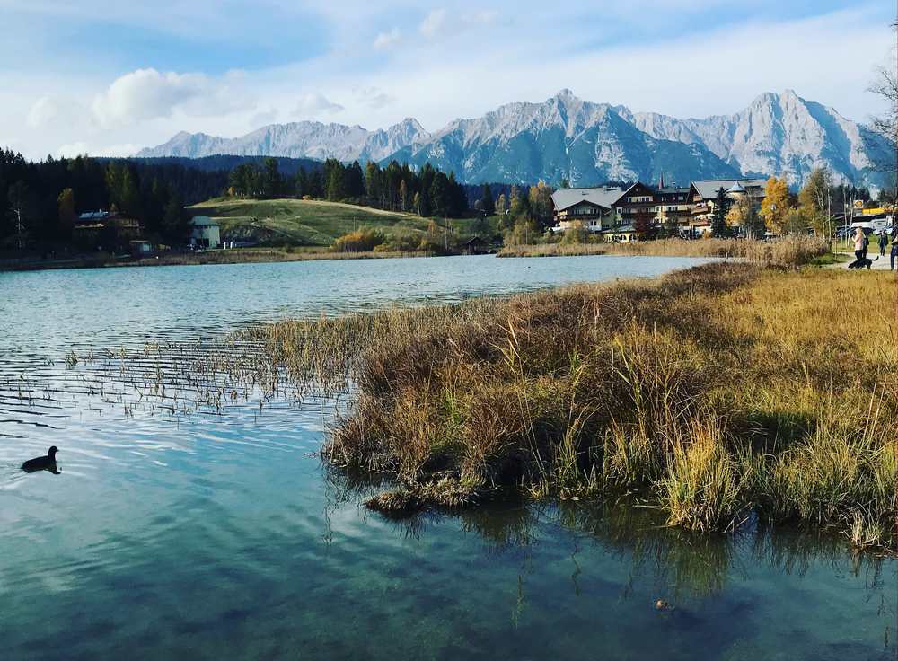 Das war unsere Wanderung mit Kindern von Seefeld auf den Brunschkopf - mit diesem Ausblick auf das Wettersteingebirge. 