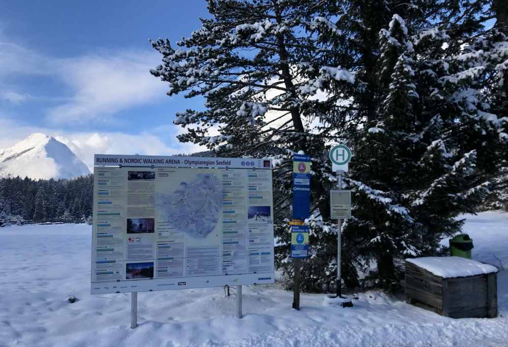 Winterwanderung Seefeld: Bis Wildmoos fährt der Bus im Winter ab Seefeld