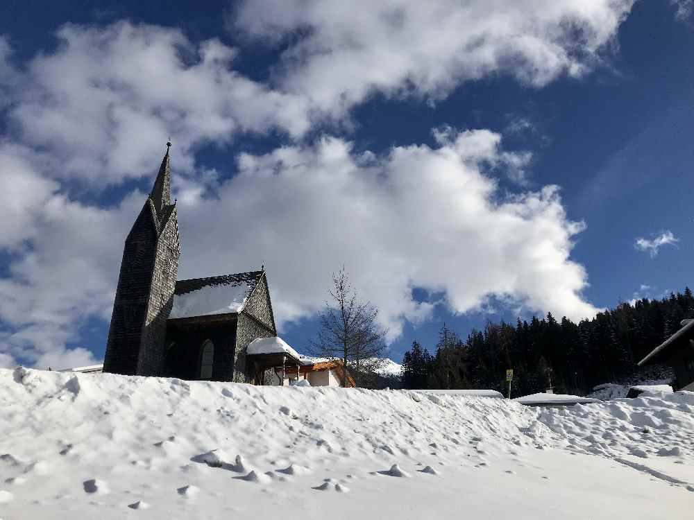 Die Windeggkapelle bei Tulfes, direkt neben der Glungezer Skitourenroute