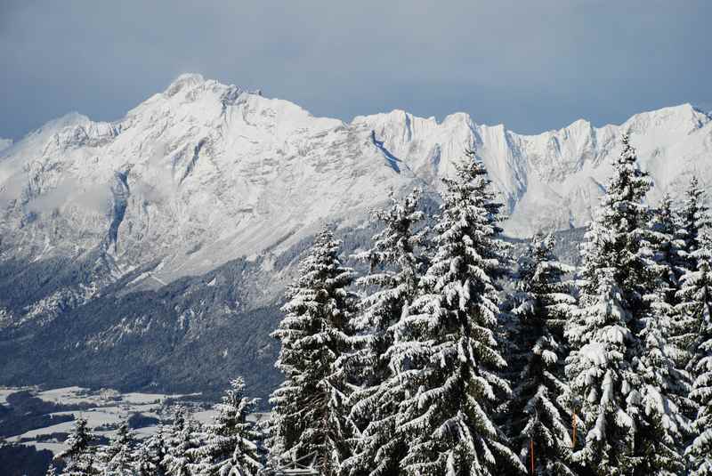 Weerberg winterwandern mit Blick auf´s Karwendel