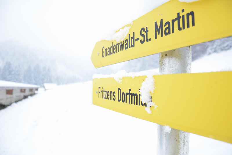 Winterwanderung Gnadenwald, am Fuße des Karwendel in Tirol