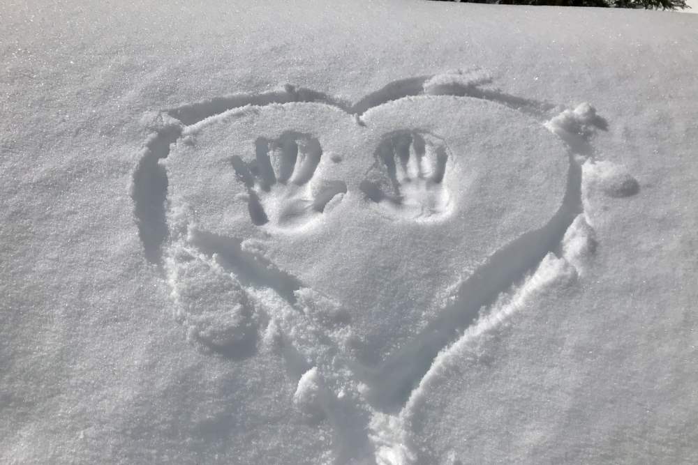 Schneevergnügen auf der mehrtägigen Winterwanderung