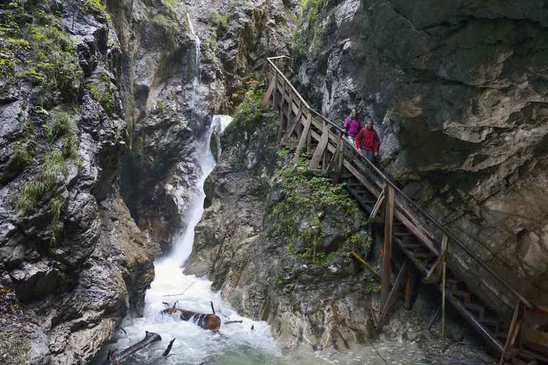 Auch die Wolfsklamm, die schönste Klamm im Karwendel liegt auf der Hüttentour