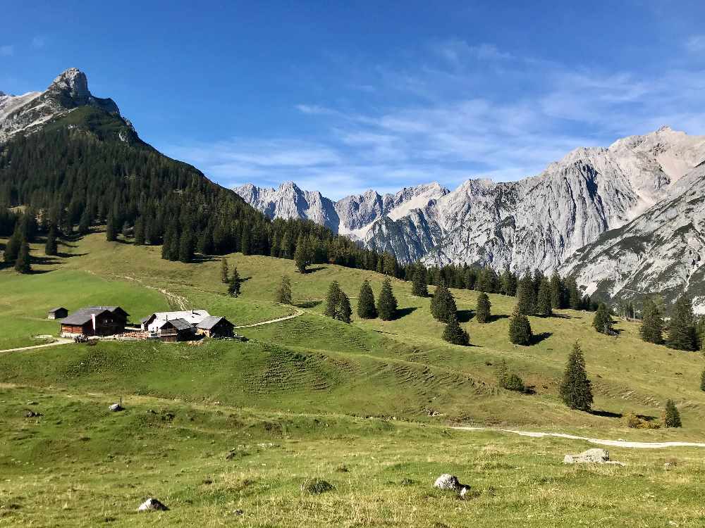 Hall in Tirol wandern - oberhalb der Stadt kannst du auf die Walderalm wandern im Karwendel