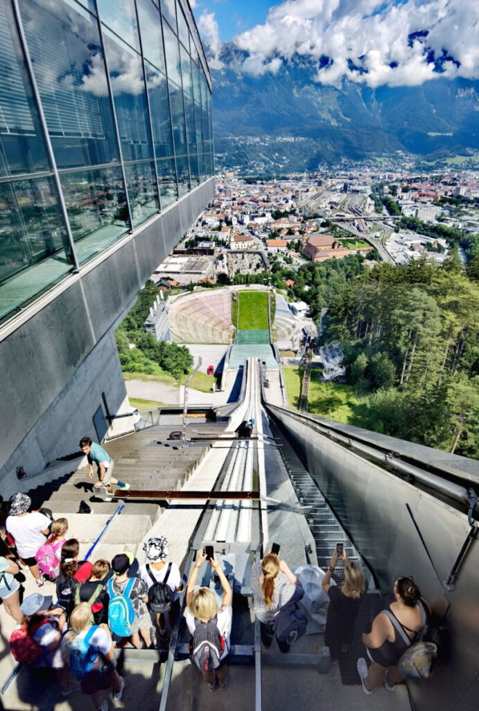 Von hier starten die Skispringer auf der Bergisel Schanze