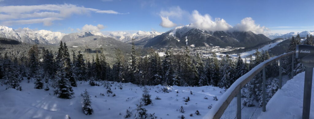 Brunschkopf Panorama Wildmoos mit Karwendel und Wettersteingebirge