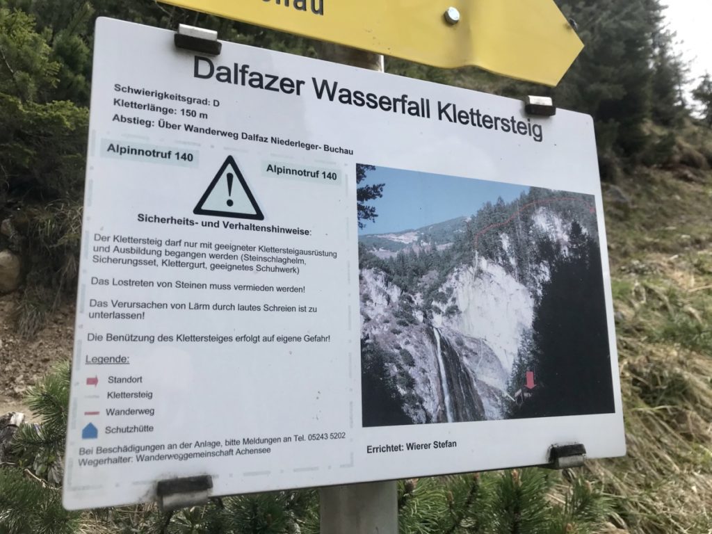 Der Dalfazer Wasserfall Klettersteig