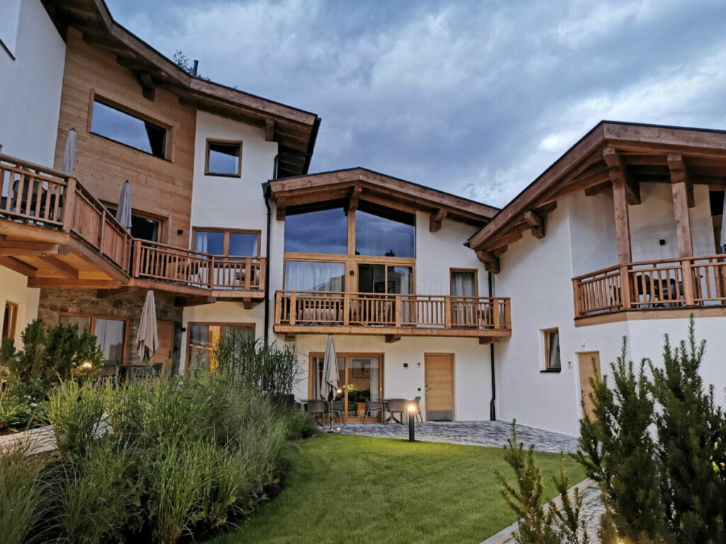 Der Blick von außen auf die Ferienwohnung in Seefeld - wir waren in der Mitte im Erdgeschoß