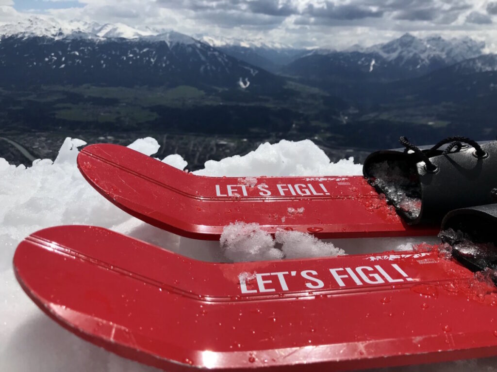 Figln auf der Nordkette im Karwendel - cool im Frühling!