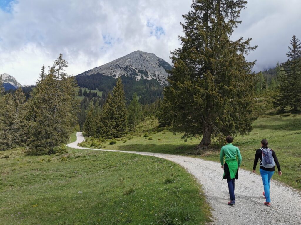 Das ist der tolle Ganghoferweg zur Gaistalalm im Wettersteingebirge