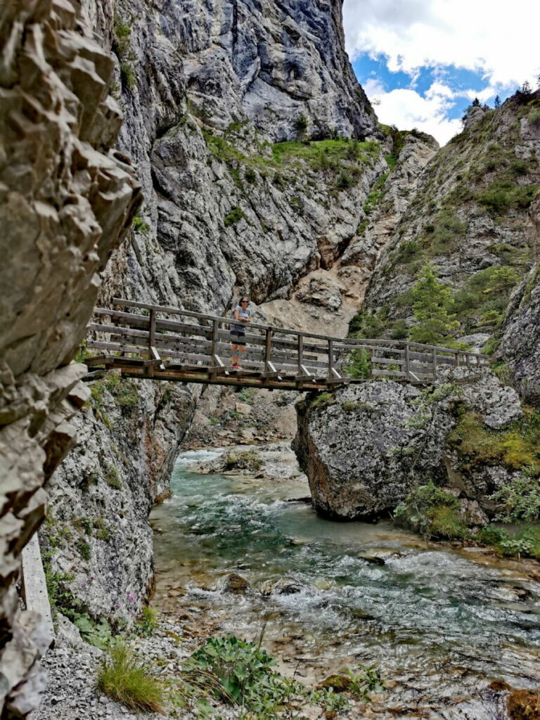 Die Gleirschklamm ist mit einigen Brücken erschlossen