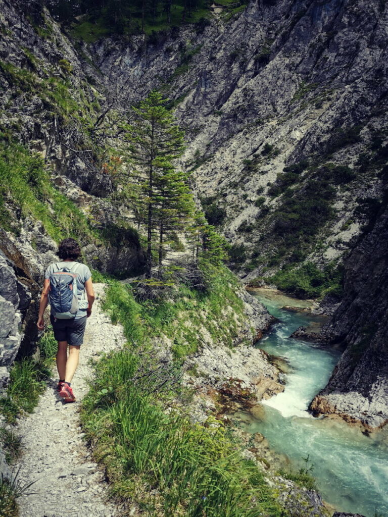 Der Wandersteig in der Gleirschklamm, Scharnitz