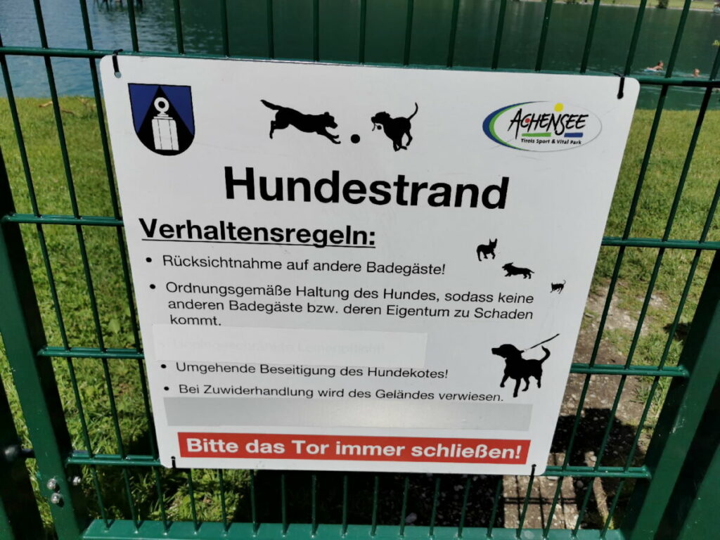 Das sind die Regeln für den Hundestrand Achensee