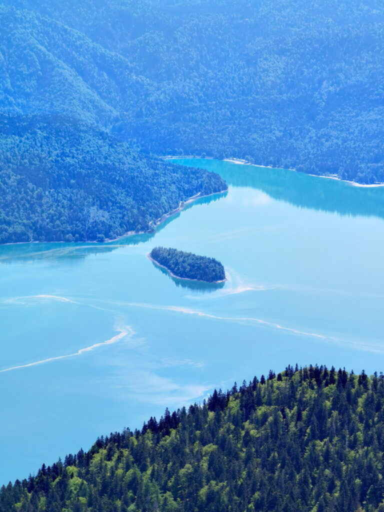 Insel Sassau - das einzige Eiland im Walchensee