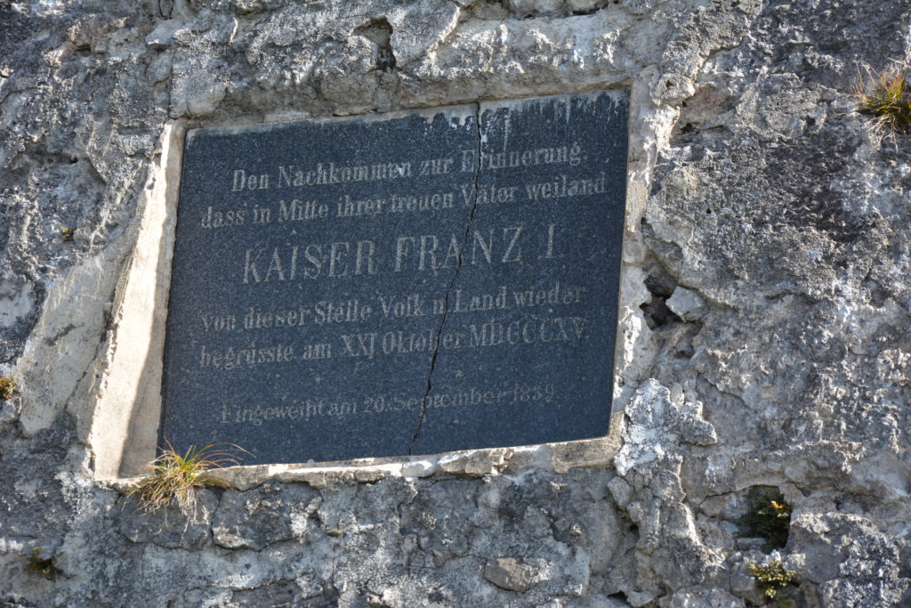 Inschrift an der Kaisersäule Thaur
