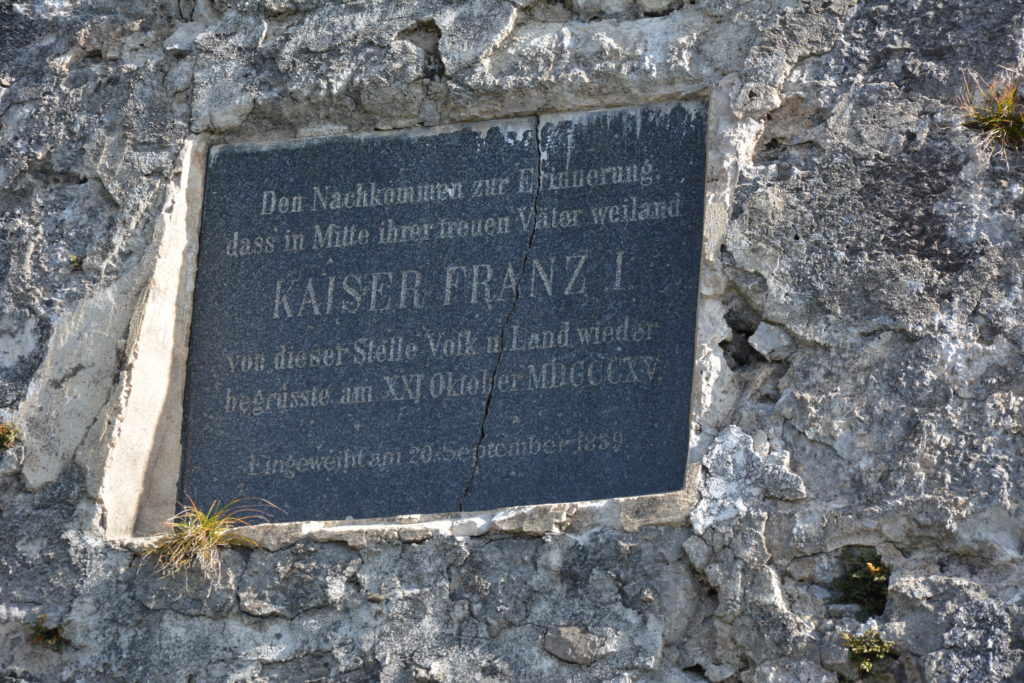 Inschrift an der Kaisersäule Thaur