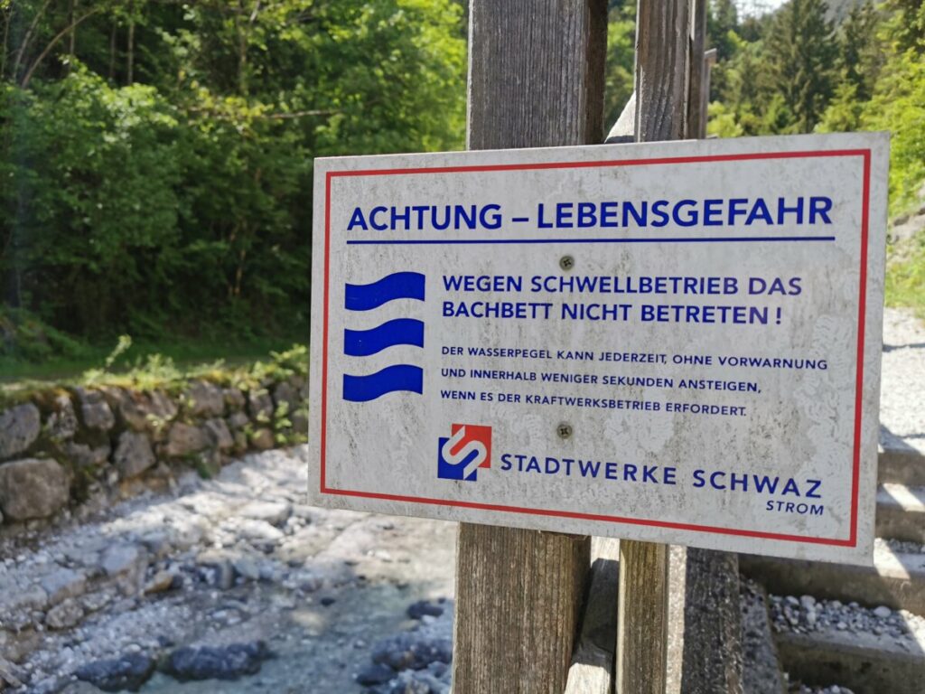 Lebensgefahr im Vomper Loch