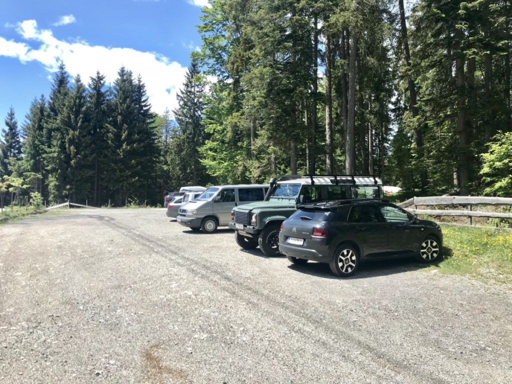 Lottensee parken - unter der Woche ist meist Platz am Parkplatz!