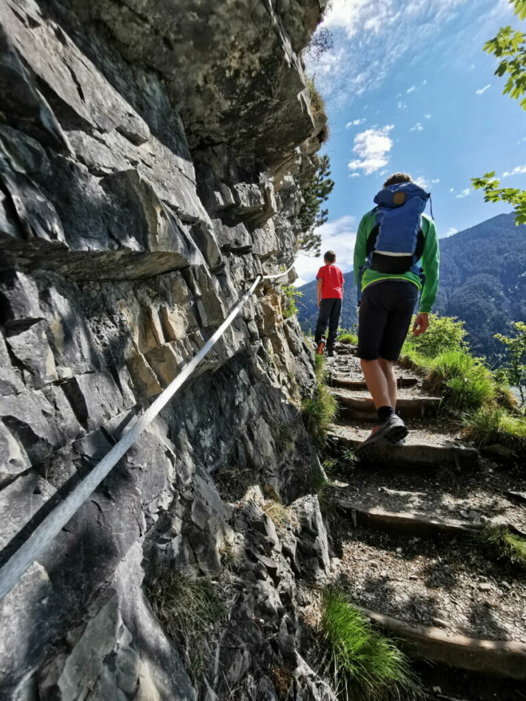 Einer der Anstiege auf dem Mariensteig Richtung Gaisalm