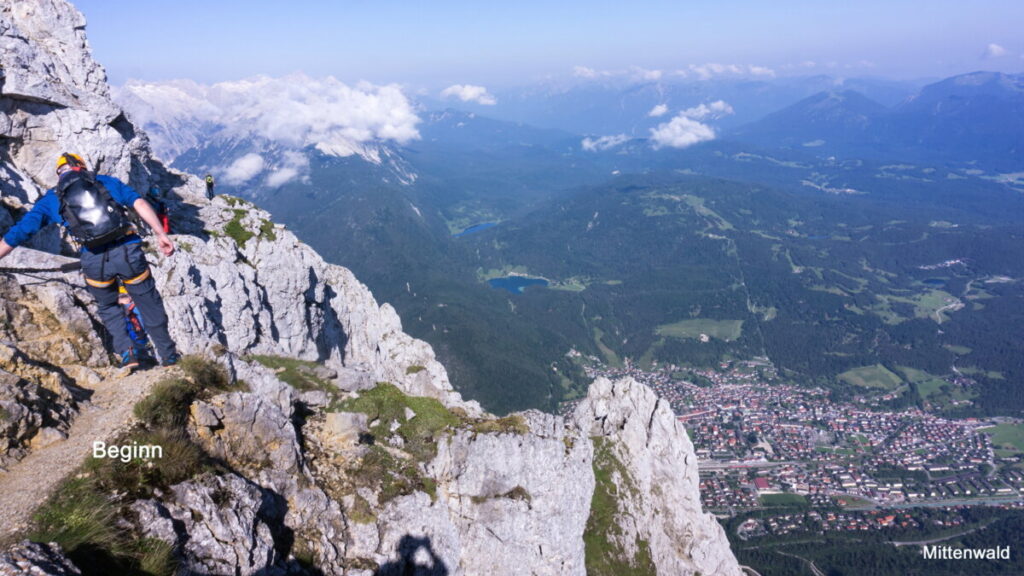 Mittenwalder Höhenweg - Einstieg in den Klettersteig