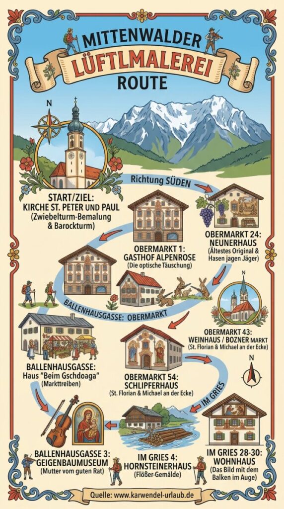 Mittenwalder Lüftlmalerei Route - www.karwendel-urlaub.de