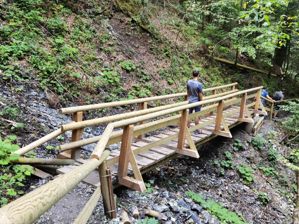 Eine der Brücken auf unserer Partnachklamm Wanderung