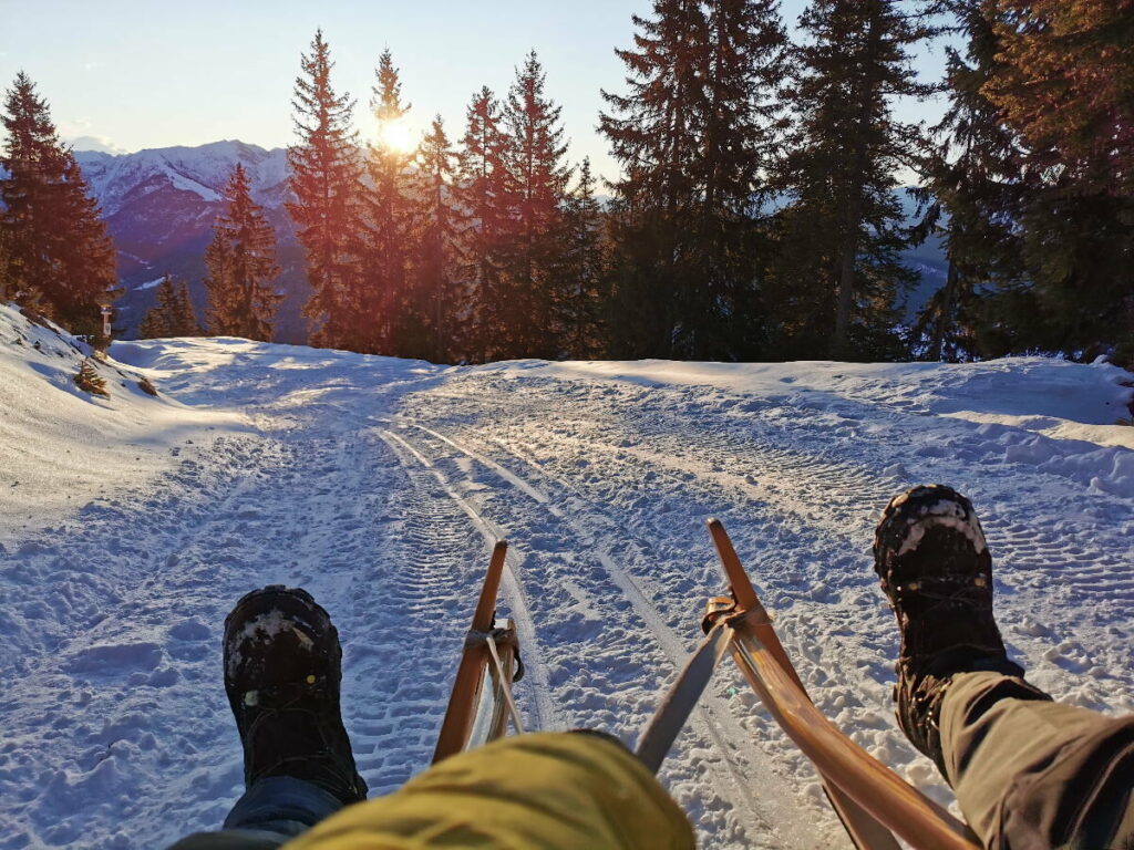 Rodeln Innsbruck - hier auf der Wettersteinhütte