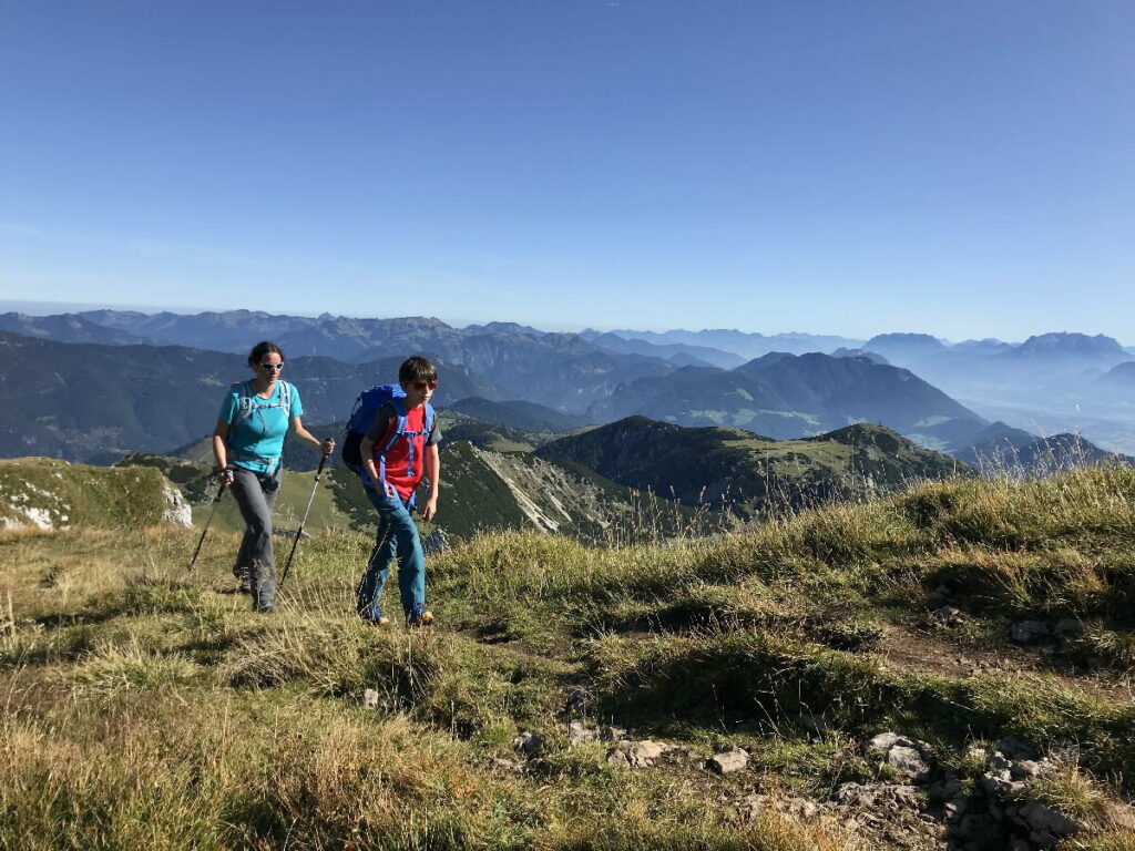 Dank der Rofanseilbahn wandern mit Kindern - sehr entspannend!