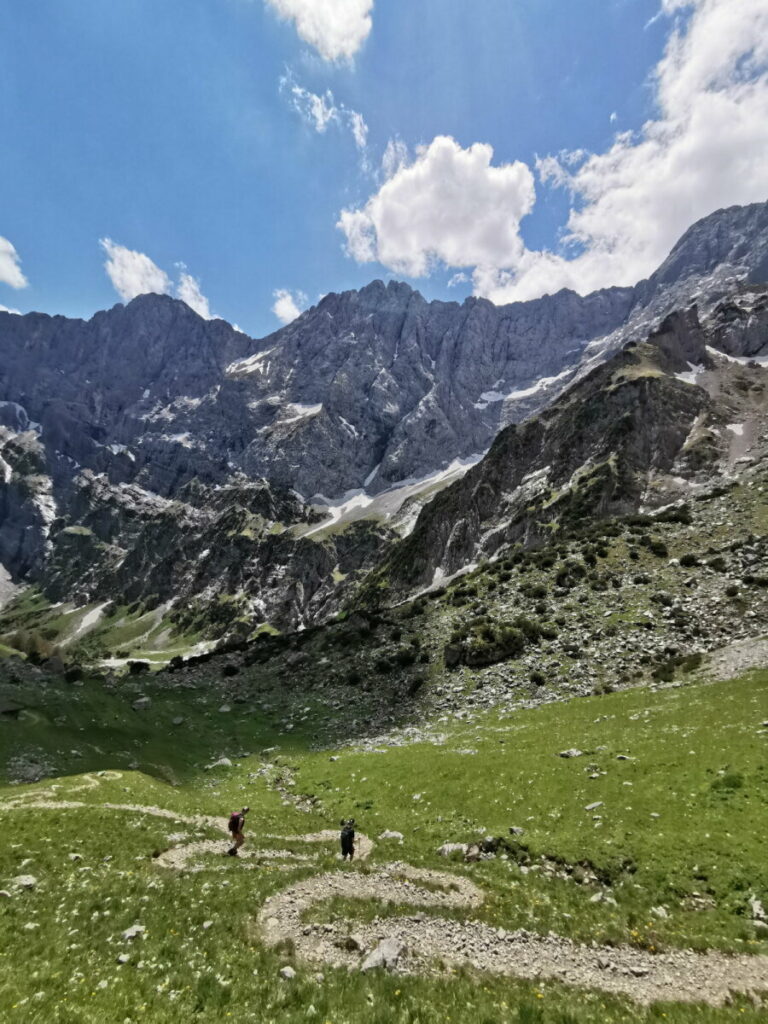 Die Rontal Tortal Wanderung - das ist der Abstieg von der Torscharte ins Tortal