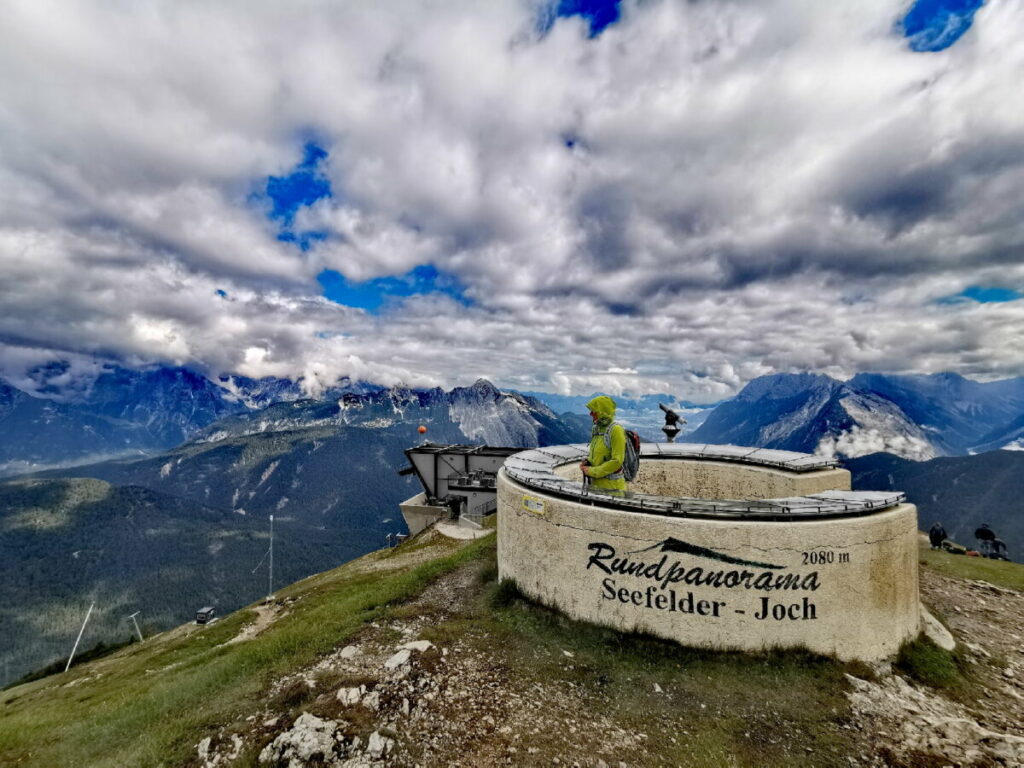 Rundpanorama Seefelder Joch (2080 m) - höchstgelegenes Panorama auf der Rosshütte