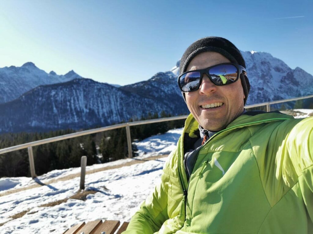 Schneeschuhwandern Mittenwald - mit ganz viel Panorama auf dem Kranzberg