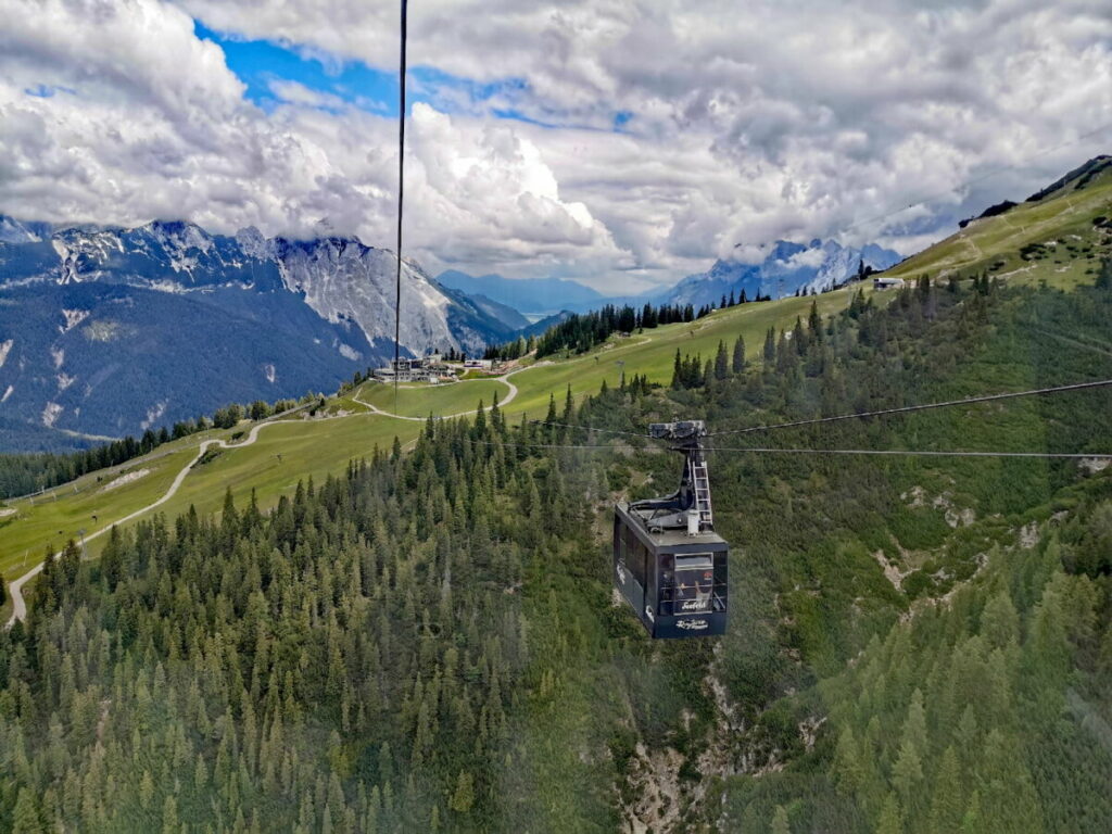 Von der Rosshütte kommst du mit dieser Gondel zum Härmelekopf