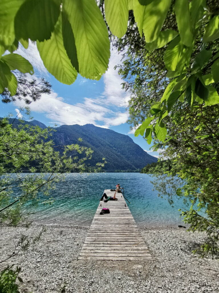 Kurz vor der Gaisalm - der Steg in den See