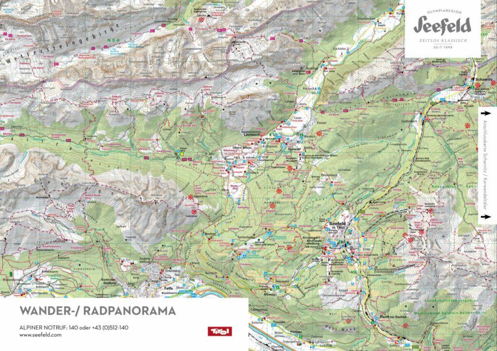 Diese Seefeld Wanderkarte kostenlos bestellen